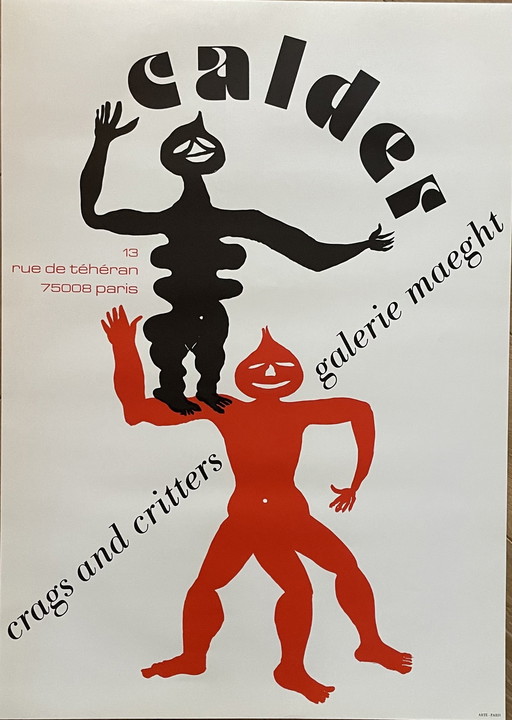 Alexander Calder (1898-1976), Crags And Critters..., Parijs 1975, Exibitie Poster