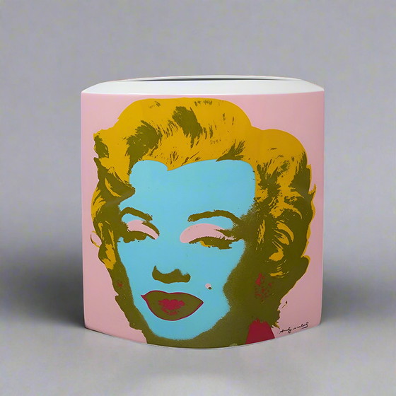 Image 1 of Verbazingwekkende Andy Warhol-vaas voor Rosenthal uit de jaren 1990. Gemaakt in Duitsland.