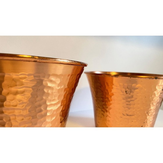 Image 1 of Paar vintage koperen plantenbakken, 1960