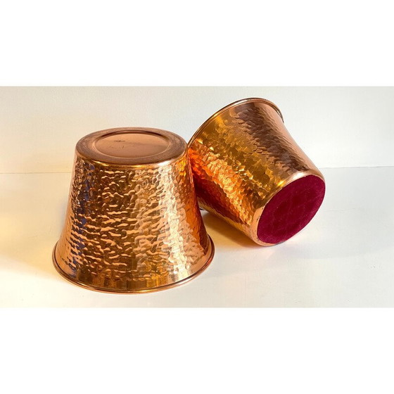 Image 1 of Paar vintage koperen plantenbakken, 1960