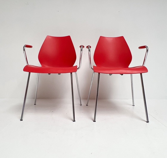 Image 1 of Set Van 4 Maui Kartell Stoelen Van Vico Magistretti, 1980’S