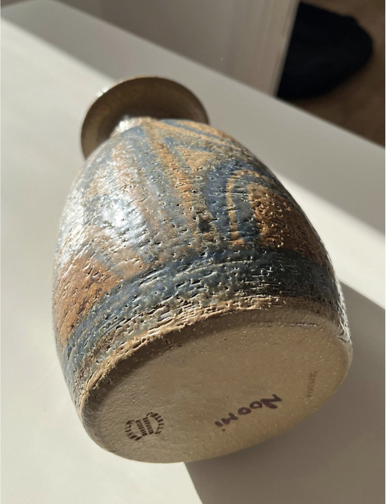 Image 1 of Noomi Backhausen Søholm Stentøj Denemarken, aardewerken vaas, handgemaakt, jaren 1970