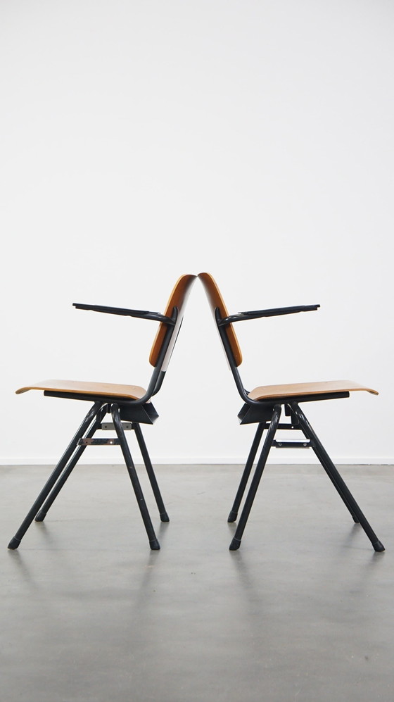 Image 1 of 10 X Vintage Design Marko Stoelen Met Armleuningen