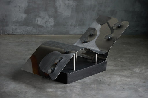 Vintage chaise longue van Angelo Brescianini Italiaans 2008