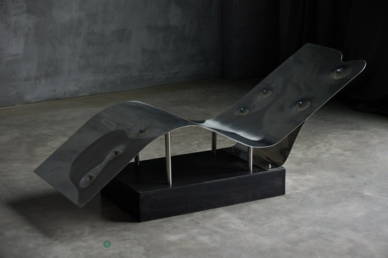 Image 1 of Vintage chaise longue van Angelo Brescianini Italiaans 2008