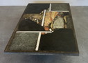 Paul Kingma Brutalistische Leisteen Salontafel Herfstkleuren 1973