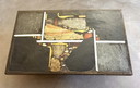 Paul Kingma Brutalistische Leisteen Salontafel Herfstkleuren 1973