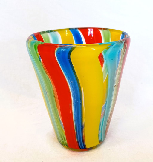 Grote glazen vintage vaas