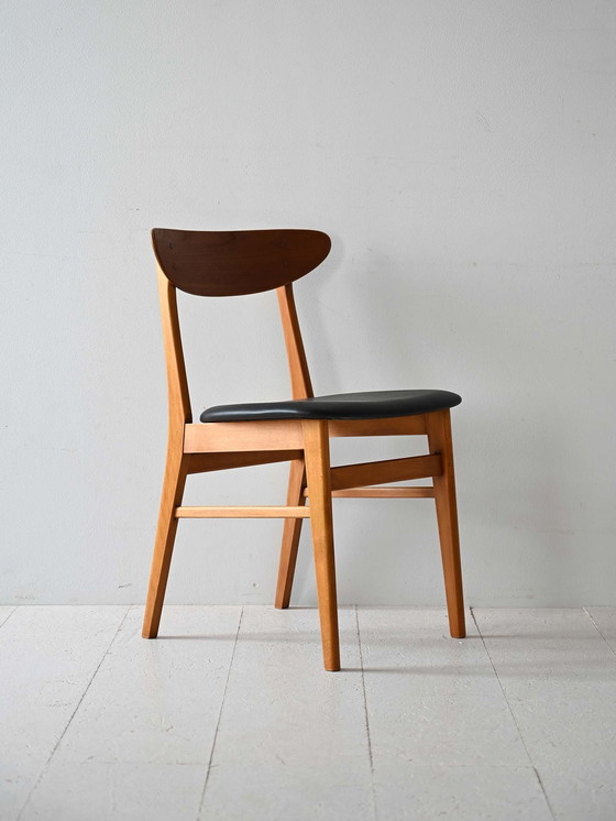 Image 1 of Set van zes Deense teakhouten stoelen