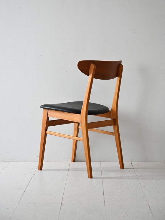 Image 1 of Set van zes Deense teakhouten stoelen