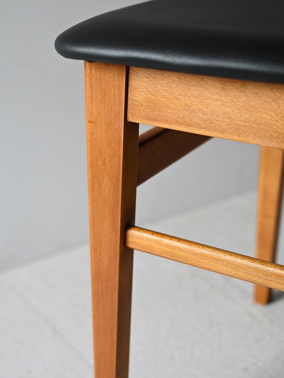 Image 1 of Set van zes Deense teakhouten stoelen