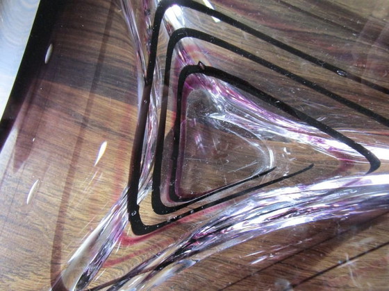 Image 1 of Space Age/Retro/70Ties Glazen/Kristallen Murano Schaal.