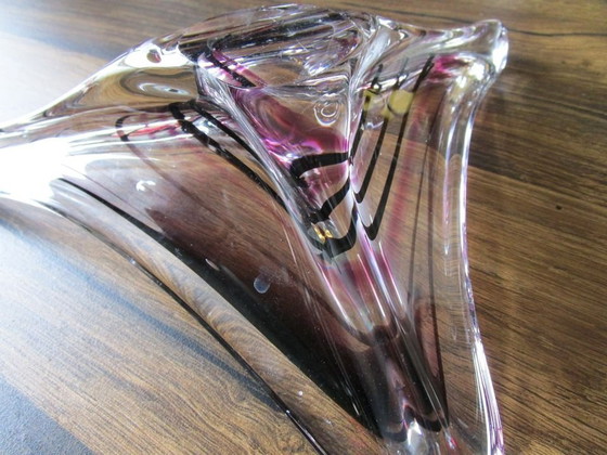 Image 1 of Space Age/Retro/70Ties Glazen/Kristallen Murano Schaal.