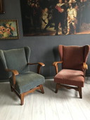2x Vintage Jaren 50 Fauteuils