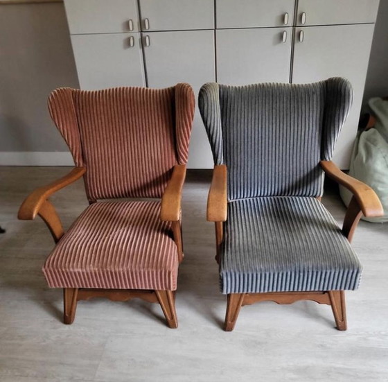 Image 1 of 2x Vintage Jaren 50 Fauteuils