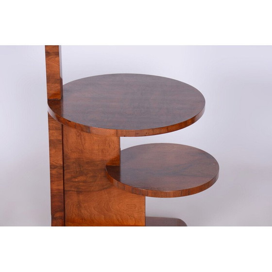 Image 1 of Vintage Art Deco vloerlamp in beuken- en walnootfineer van Jindřich Halabala voor UP Závody, Tsjecho-Slowakije 1920