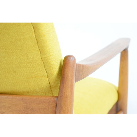 Image 1 of Vintage Poolse fauteuil GFM64, ontworpen door E.Homa geel jaren 1960