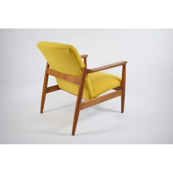 Image 1 of Vintage Poolse fauteuil GFM64, ontworpen door E.Homa geel jaren 1960