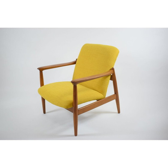 Image 1 of Vintage Poolse fauteuil GFM64, ontworpen door E.Homa geel jaren 1960