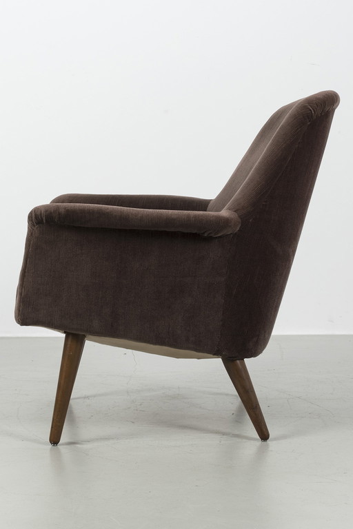 Vintage velours fauteuil