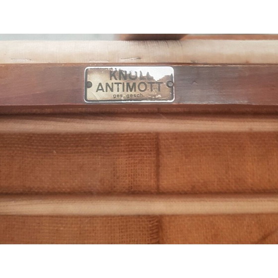 Image 1 of Vintage fluwelen stoffen fauteuil en voetensteun van Knoll Antimot