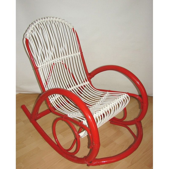 Image 1 of Vintage rotan schommelstoel, Rohe Noordwolde 1970