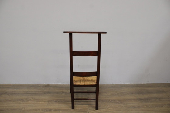 Image 1 of Antieke  Bidstoel Met Rieten  Zitting 