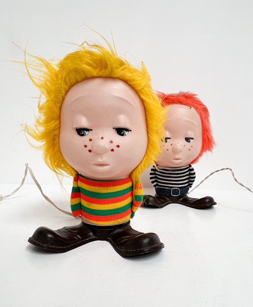 Zeldzame Set ‘Funky Boy’ Tafellampen Van Linea Zero (2), 1960'S
