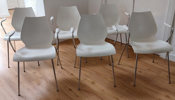 Image 1 of 6x Kartell Maui stoelen