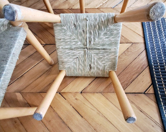 Image 1 of Vier rieten stoelen, jaren 1960