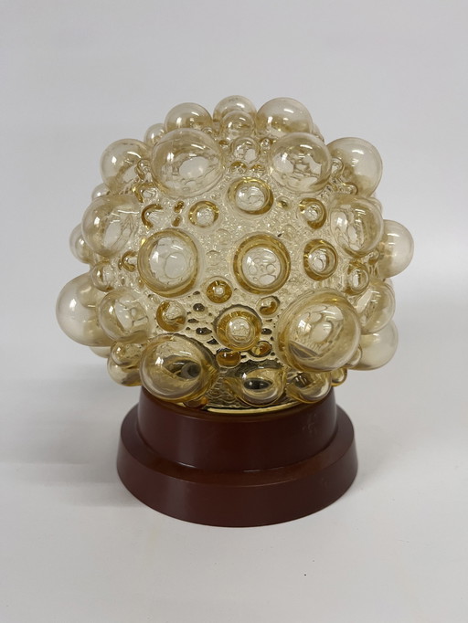 Vintage Helena Tynell Plafondlamp ‘Bubbels’ Amberkleurig Glas