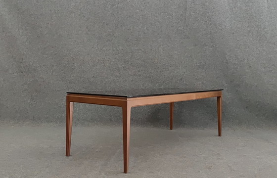 Image 1 of Teak salontafel glas midcentury design 60s tafel vintage