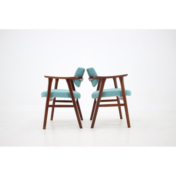 Image 1 of Set van 8 vintage teakhouten stoelen van Erik Kierkegaard, Denemarken 1960