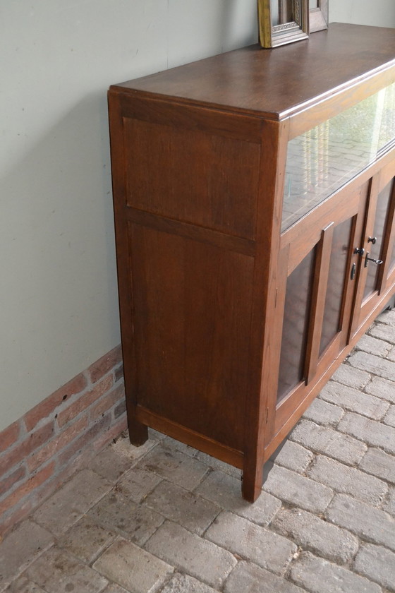 Image 1 of Antiek Eiken Houten Art Deco Dressoir.