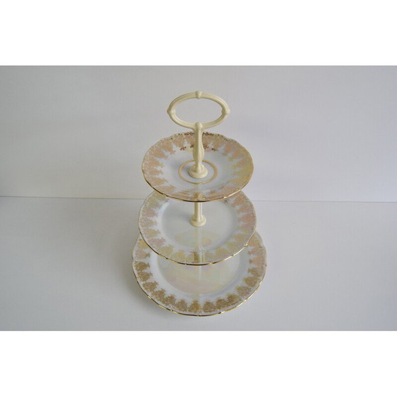 Image 1 of Vintage porseleinen etagère voor snoep en snoepjes van Moritz Zdekauer voor Stará Role, 1960