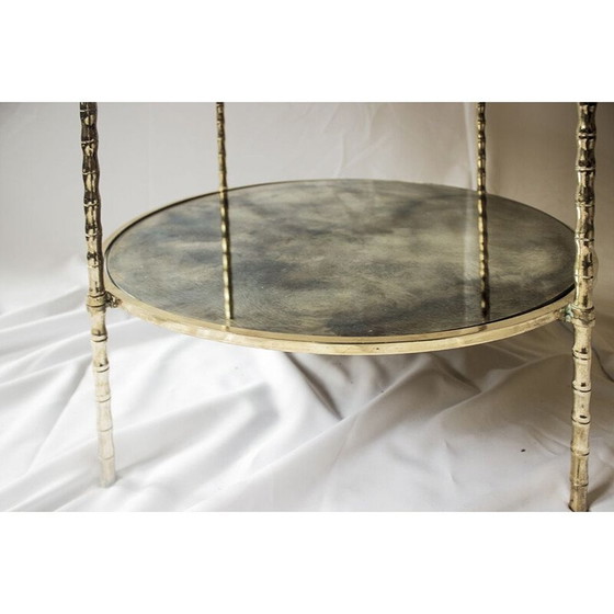 Image 1 of Vintage bijzettafel van Maison Baguès in glas en messing, jaren 1960