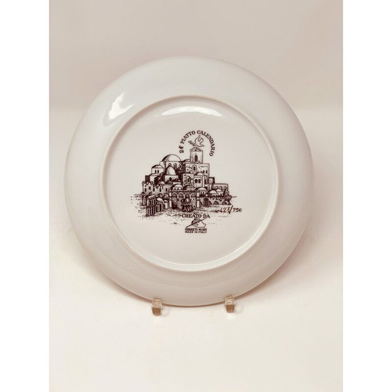Image 1 of Vintage Piero Fornasetti kalender porseleinen bord voor het jaar 1991