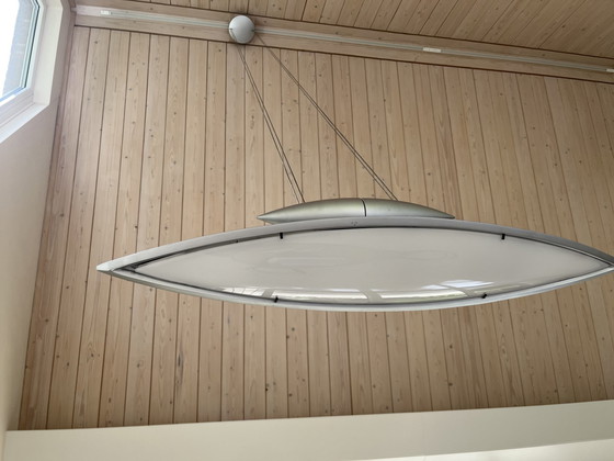 Image 1 of Tobias Grau design hanglamp met extra lange ophang kabels.