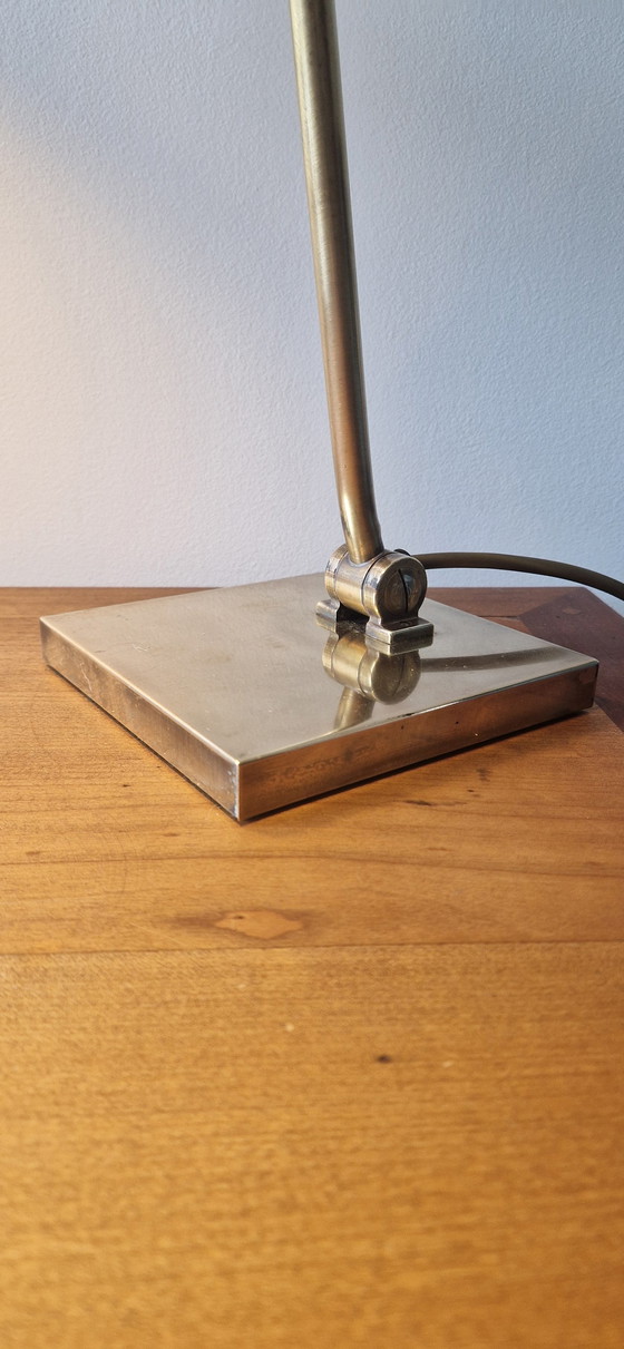 Image 1 of Bankier stijl lamp 1970 Messing