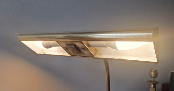 Image 1 of Bankier stijl lamp 1970 Messing