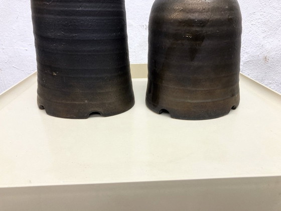 Image 1 of 2 Sculpturen Van Jaan Mobach Studio Keramiek Gesigneerd 60s 70s Design