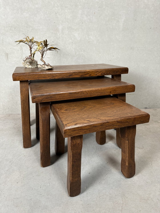 Image 1 of 3X Brutalist Nesting Tables