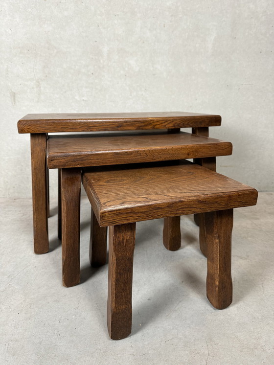Image 1 of 3X Brutalist Nesting Tables