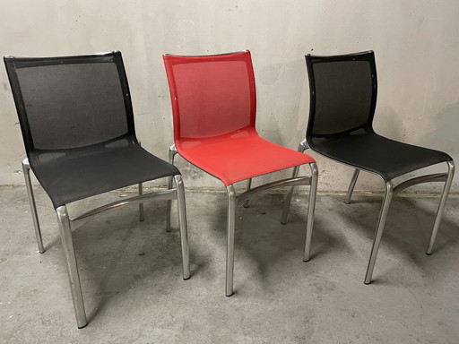 Set van 8 Alias stoelen met groot frame