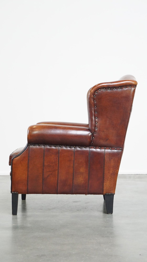 Image 1 of Oorfauteuil Gemaakt Van Schapenleer 