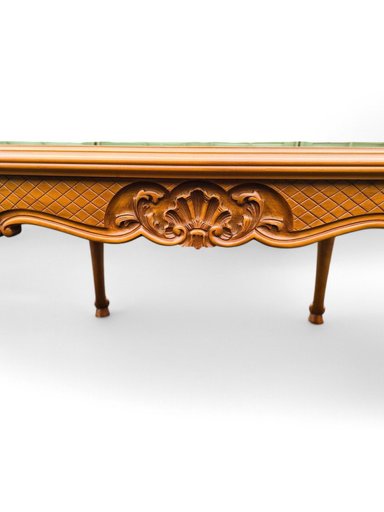 Image 1 of Louis Xv stijl kersenhouten tafel met verlengstukken
