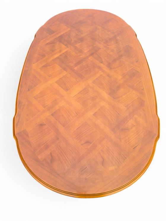 Image 1 of Louis Xv stijl kersenhouten tafel met verlengstukken