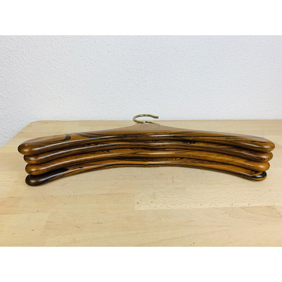 Image 1 of Set van 4 Scandinavische vintage rozenhouten hangers, 1960