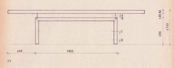 Image 1 of Hardhouten tafel industrieel design