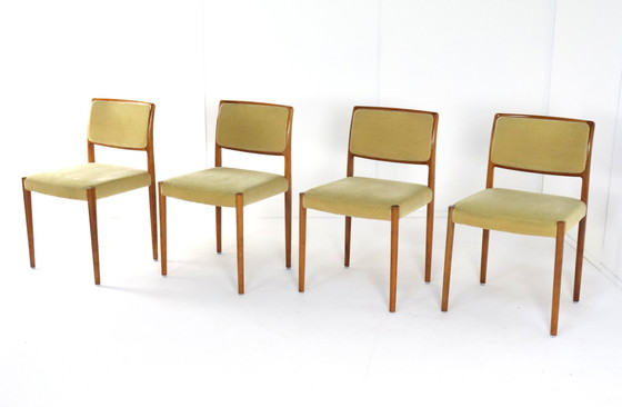 Image 1 of 4x Niels O Möller model 80 stoelen eetkamerstoelen vintage
